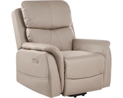 BELIANI GLORIE - Massagestoel - Taupe - Kunstleer