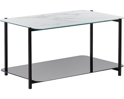 BELIANI GLOSTER - Salontafel - Zwart - Veiligheidsglas