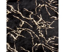 BELIANI GODAVARI - Plaid - Zwart - 130 x 180 cm - Polyester