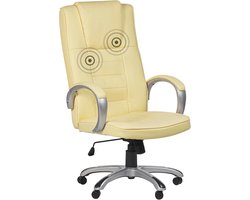 BELIANI GRANDEUR - Massagestoel - Crème - Kunstleer