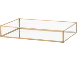 Beliani GRENOBLE - Dienblad - Goud - Glas