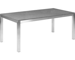BELIANI GROSSETO - Tuintafel - Donkergrijs - 180 x 90 cm - Graniet