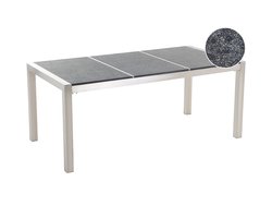 BELIANI GROSSETO - Tuintafel - Grafietgrijs - 90 x 180 cm - Graniet