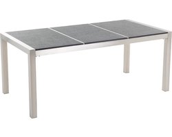 Beliani GROSSETO - Tuintafel - Grijs - Graniet