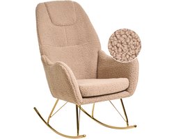 BELIANI GULSELE - Schommelstoel - Beige - Bouclé