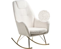 BELIANI GULSELE - Schommelstoel - Gebroken wit - Bouclé