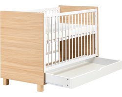 BELIANI GUNNAR - Babybedje - Lichtbruin/Wit - 60 x 120 cm - Dennenhout