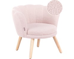 BELIANI HALBY - Kinderfauteuil - Pastelroze - Bouclé