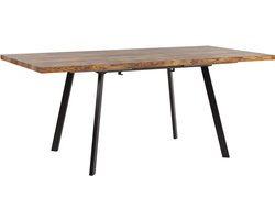 BELIANI HARLOW - Uitschuifbare eettafel - Lichthout - 90 x 140/180 cm - MDF