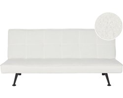 BELIANI HASLE - Slaapbank 3-zits - Wit - Bouclé