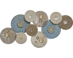 Beliani HASSIUM - Wanddecoratie - Blauw - Metaal
