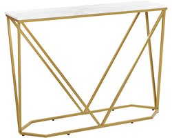 BELIANI HAZEN - Sidetable - Wit/Goud - MDF