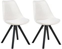 BELIANI HEDLEY - Eetkamerstoel set van 2 - Lichtbeige - Stof