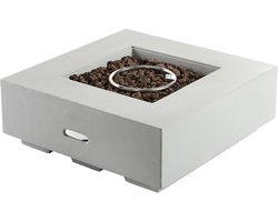 BELIANI HEKLA - Vuurkorf - Lichtgrijs - Glasvezelbeton