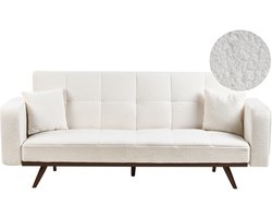 BELIANI HJULBY - Driezitsbank - Gebroken wit - Bouclé