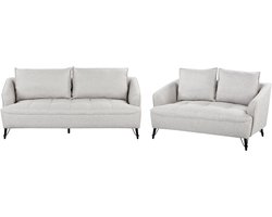 BELIANI HOBRO - Bankenset - Grijs - Stof