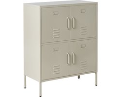 BELIANI HOLBECK - Kantoorkast - Lichtbeige - IJzer