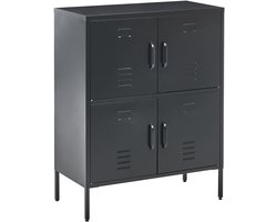 BELIANI HOLBECK - Kantoorkast - Zwart - IJzer