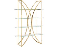 BELIANI HOLLOW - Boekenkast - Goud/Transparant - Metaal