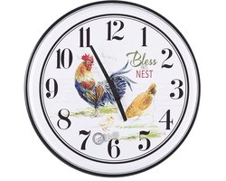 BELIANI HORW - Wandklok - Wit - Metaal