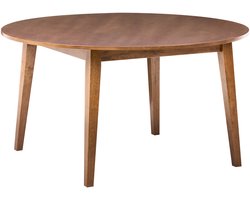 BELIANI HUNTLEY - Eettafel - Donkerhout - 140 cm - MDF