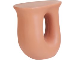 BELIANI IDRO - Bijzettafel - Oranje - Lichtbeton