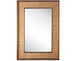 BELIANI IGUALA - Wandspiegel - Lichte houtkleur - Bamboehout