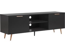 BELIANI INDIO - TV-meubel - Zwart - Vezelplaat