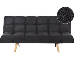 BELIANI INGARO - Slaapbank - Zwart - Bouclé