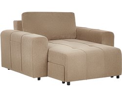 BELIANI INNVIK - Chaise Longue - Bruin - Polyester
