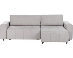 BELIANI INNVIK - Driezitsbank opbergruimte - Lichtgrijs - Links - Polyester