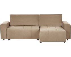 BELIANI INNVIK - Hoekbank 3-zits - Bruin - Linkszijdig - Polyester