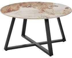 BELIANI IVINS - Salontafel - Zwart/Wit - Metaal