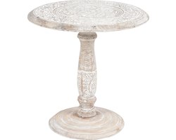 BELIANI JAMBIA - Bijzettafel - Gebroken wit - Mangohout