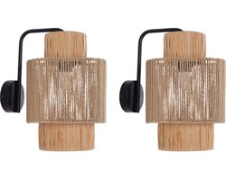 BELIANI JAMMA - Wandlamp - Natuurlijk - Palmblad