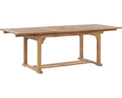 BELIANI JAVA - Tuintafel - Lichte houtkleur - 90 x 160/220 cm - Acaciahout