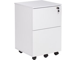 BELIANI JOHNSON - Kantoorkast - Lichthout/Wit - Vezelplaat