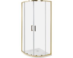 BELIANI JUKATAN - Douchecabine - Goud - 80 x 80 x 185 cm - Veiligheidsglas