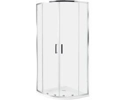 BELIANI JUKATAN - Douchecabine - Zilver - 80 x 80 x 185 cm - Veiligheidsglas