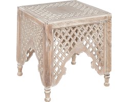 BELIANI KADMA - Bijzettafel - Lichtbruin - Mangohout