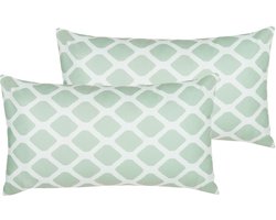 BELIANI KALAMOS - Tuinkussen set van 2 - Mintgroen - 40 x 70 cm - Polyester