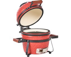 BELIANI KAMADO - Mini houtskoolgrill - Rood - Keramiek