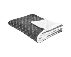 BELIANI KANDILLI - Plaid - Donkergrijs - 150 x 200 cm - Polyester