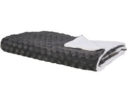 BELIANI KANDILLI - Plaid - Donkergrijs - 200 x 220 cm - Polyester