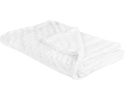 BELIANI KANDILLI - Plaid - Gebroken wit - 150 x 200 cm - Polyester