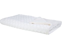 BELIANI KANDILLI - Plaid - Gebroken wit - 200 x 220 cm - Polyester