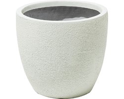 BELIANI KANNIA - Bloempot - Gebroken wit - 36 cm - Klei-vezelmengsel