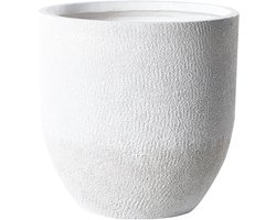 BELIANI KANNIA - Bloempot - Wit - 46 cm - Klei-vezelmengsel