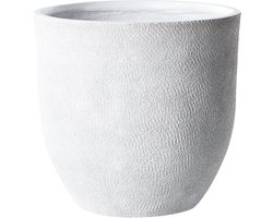 BELIANI KANNIA - Bloempot - Wit - 55 cm - Klei-vezelmengsel