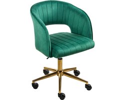 BELIANI KATONAH - Bureaustoel - Groen - Fluweel